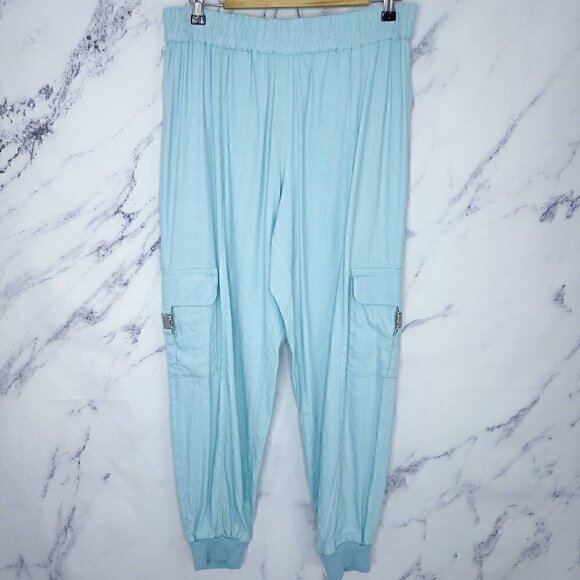 Alice + Olivia | Neta High-Waist Pull-On Cargo Pants | Sz L - Picture 1 of 10